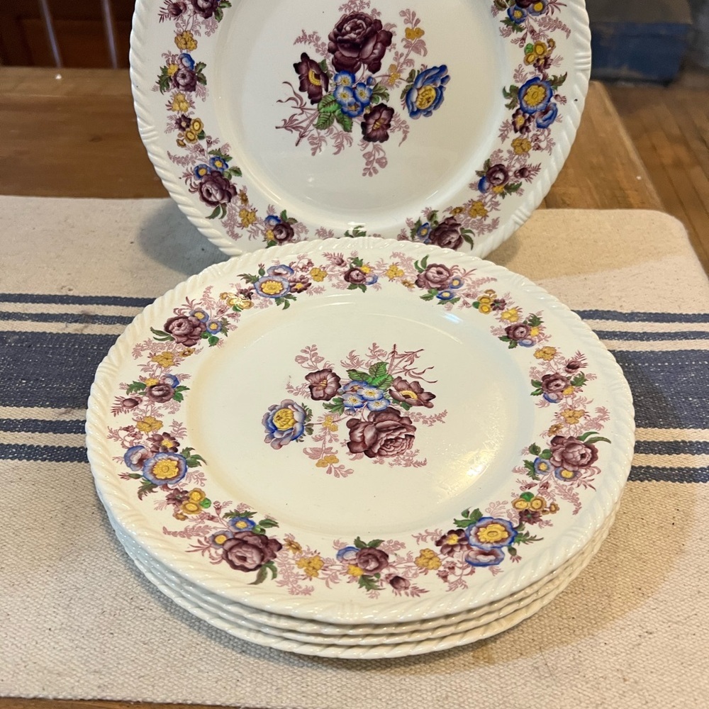 Trentham Royal Cauldron England 5 Side/ Plates 9.25” - Picture 4 of 12